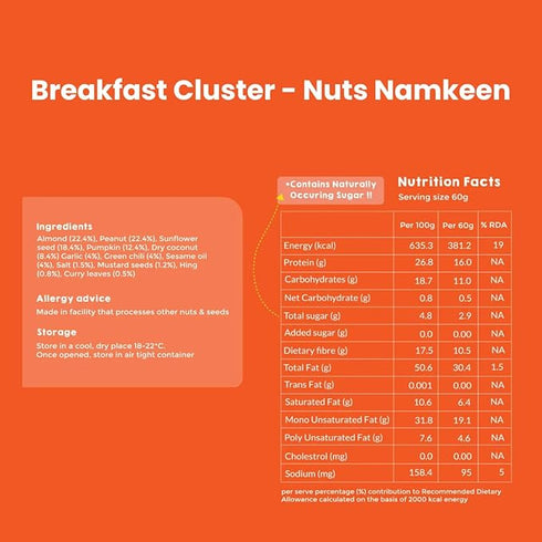 Kilobeaters South Indian Style Nuts Namkeen Healthy Mixture